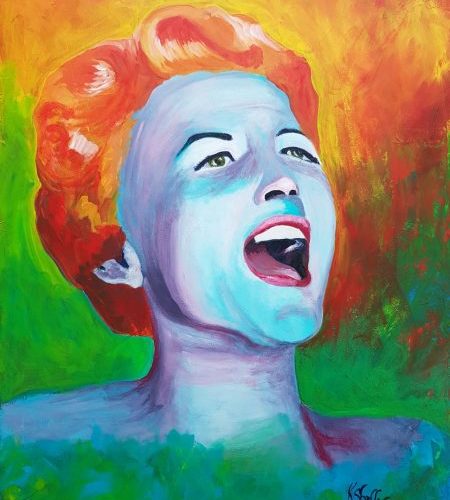 Peggy Lee, painting, music inspiration, jazz, portrait